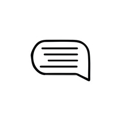 Comment icon. Simple style company support service poster background symbol. brand logo design element. Comment t-shirt printing. Vector for sticker.