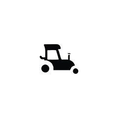 Tractor icon. Simple style farm theme poster background symbol. Tractor brand logo design element. Tractor t-shirt printing. Vector for sticker.