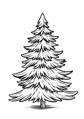 Obraz premium Tree colouring page, Colouring Book Page for Kids 