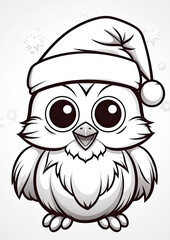 Owl colouring page, Colouring Book Page for Kids 