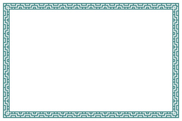 luxury teal old greek frame certificate border template background  