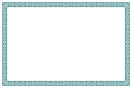 luxury teal old greek frame certificate border template background  