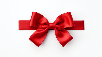 red bow on a white background