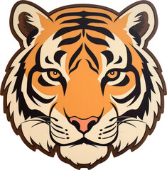 Obraz premium Wooden tiger transparent background PNG clipart