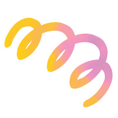 spiral shape icon with vibrant color blending. funky color