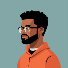 Profile picture of a  person in a flat cartoon style