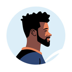 Profile picture of a  person in a flat cartoon style