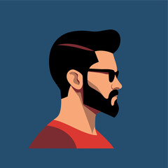 Profile picture of a  person in a flat cartoon style