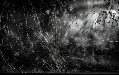 Broken glass. Dirty and dark screen with dust, Generative AI