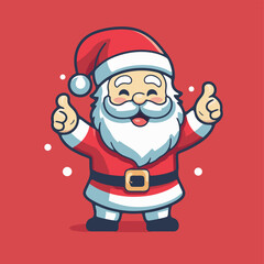 santaclaus merry christmas vector illustration  celebration isolated  beard