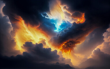 illusion abstraction sky lightning burn