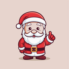 santaclaus merry christmas vector illustration  celebration isolated  beard