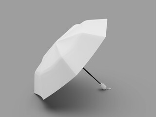 Isometric White Blank Umbrella 3D Rendered Mockup © impro-studio