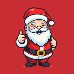 santaclaus merry christmas vector illustration  celebration isolated  beard