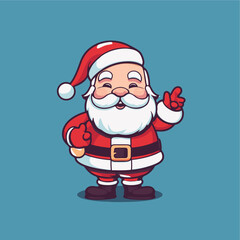 santaclaus merry christmas vector illustration  celebration isolated  beard