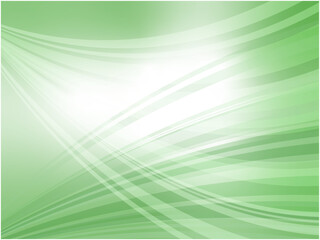 Fototapeta premium ストライプ柄の波形ウェーブ抽象背景_グリーン