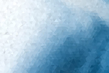 A low poly pattern background made of depth triangles, recalling a pale blue and white sky (cerulean azure daylight).
