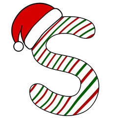 Christmas Alphabet Letter Decoration Celebration Design S
