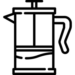 Coffee maker icon. Outline design. For presentation, graphic design, mobile application.