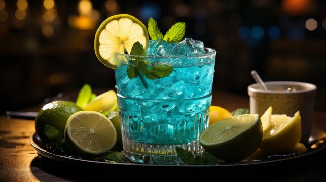 mojito cocktail on the table
