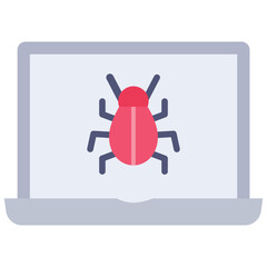Cyber virus protection icon. Outline design. For presentation, graphic design, mobile application.