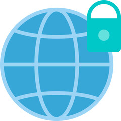 Security network icon. Outline design. For presentation, graphic design, mobile application.