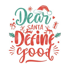 merry christmas lettering and tshirt design