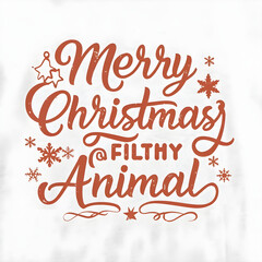 merry christmas greeting and tshirt design