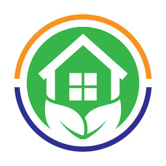 Eco house logo images illustration