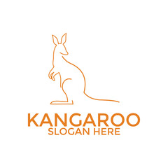 Kangaroo simple modern logo vector, Creative Kangaroo Minimalist logo design template