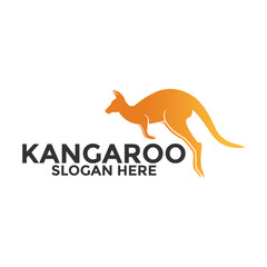 Kangaroo simple modern logo vector, Creative Kangaroo logo design template
