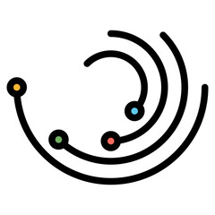 Diagram icon. Filled outline design. For presentation, graphic design, mobile application.