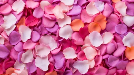 Fototapeta premium close up of pink rose petals abstract background generated by AI tool
