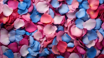 close up of pink rose petals abstract background  for valentine's  day generated by AI tool - obrazy, fototapety, plakaty