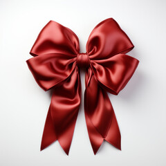 ribbon with bow isolated on white background "ai generated"