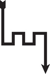 Zigzag Arrow Bow Symbol