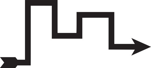 Zigzag Arrow Bow Symbol