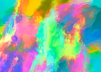 Fototapeta na wymiar Psychic aura, colorful watercolor effect, abstract fractal background.