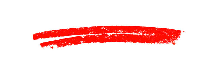 Gemalter Streifen in rot zum Unterstreichen