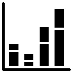 Graph icon. Solid design. For presentation, graphic design, mobile application.