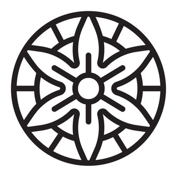 pizzelle line icon