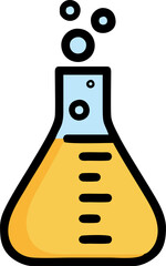 Chemistry flask icon. Science technology. flat design for chemistry, laboratory, science, biotechnology concepts.