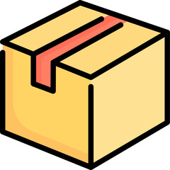 Package icon. Filled outline design. For presentation, graphic design, mobile application.