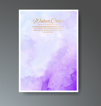 Cover template with watercolor background. Design for your cover, date, postcard, banner, logo. © REZI
