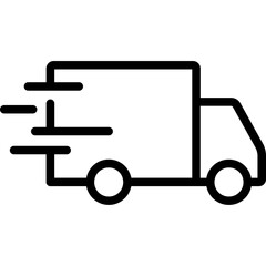 Delivery icon. Outline design. For presentation, graphic design, mobile application.