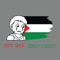Save Gaza Free Palestine clip art. Palestine Will be Free, You Will Never Walk Alone -Save Palestine sign, symbol, icon, logo, and Vector Background.