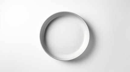Empty pan on white background