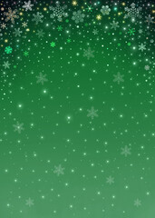 クリスマスイメージ背景素材　高級感　キラキラ　雪の結晶　縦長