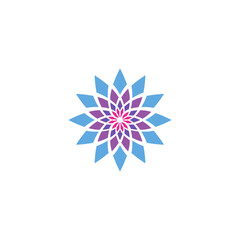 Elegant luxury flower or mandala logo design isolated on white background