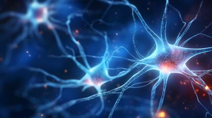 Neurons brain cell medical background,PPT background - obrazy, fototapety, plakaty